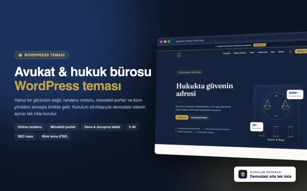 ScriptX Hukuk — Avukat & Hukuk Bürosu WordPress Teması ekran görüntüsü
