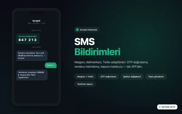 SMS Bildirimleri ekran görüntüsü