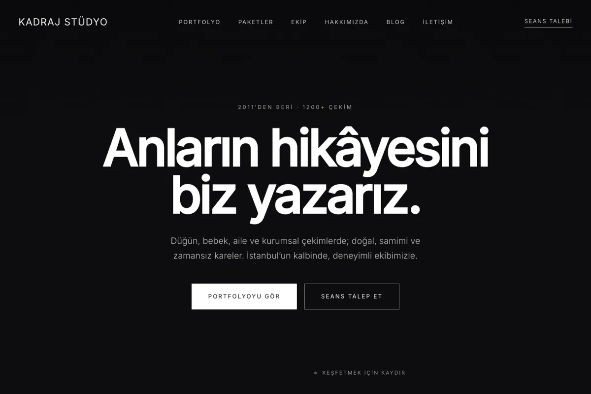 Sinematik parallax ana sayfa — Apple tarzı kaydırma deneyimi