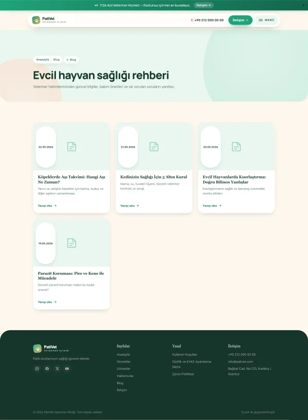 Blog — Evcil hayvan sağlığı rehberi