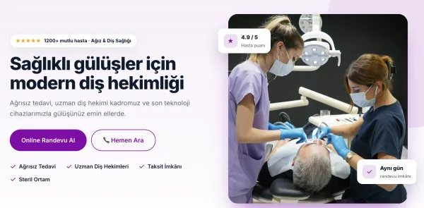 ClinoPro Diş Kliniği Website Yazılımı — ekran görüntüsü 1
