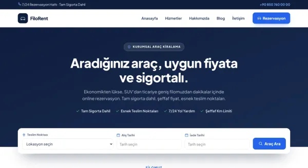 Booking çubuklu anasayfa