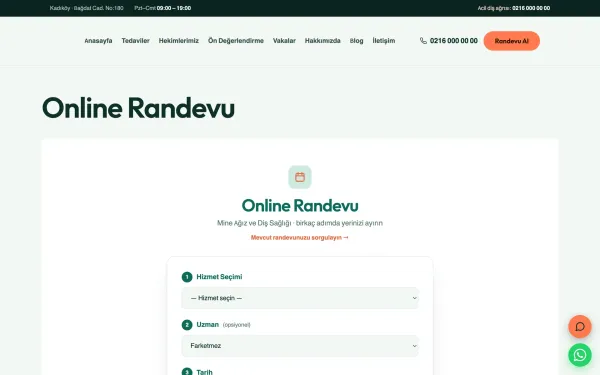 Online randevu: uygun saatler kendiliğinden hesaplanır