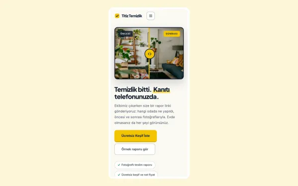 Mobil görünüm — sürgü dokunmatikte de çalışır