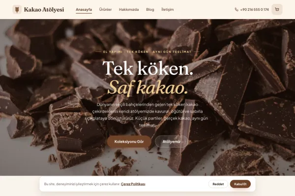 CikoPro — Çikolata & Şekerci Website Yazılımı ekran görüntüsü
