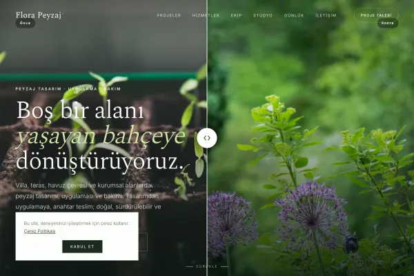 PeyzajPro Peyzaj & Bahçe Website Yazılımı ekran görüntüsü