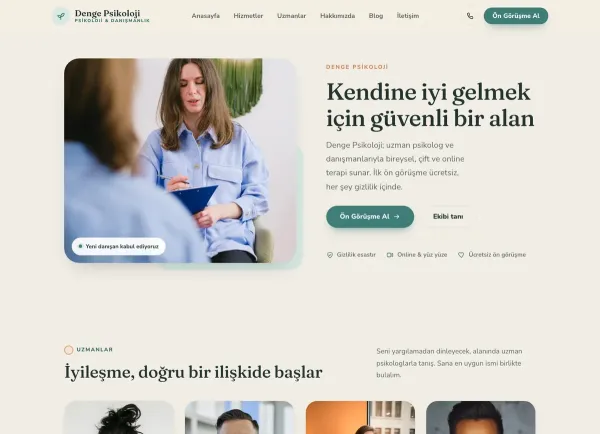 PsikoPro Psikolog & Danışmanlık Website Yazılımı