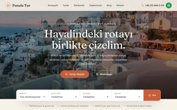 TurPro Seyahat & Tur Acentesi Website Yazılımı